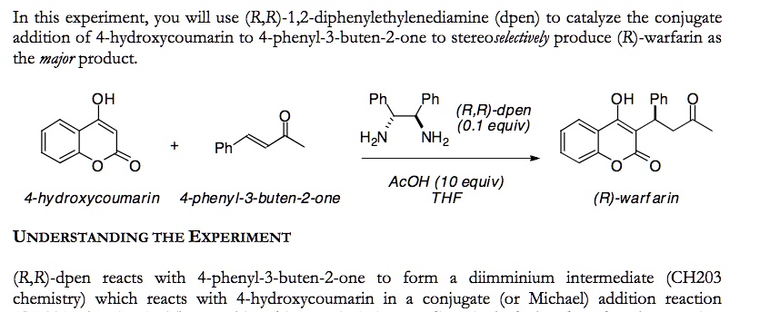In this experiment, you will use (R,R)-1,2-diphenylethylenediamine ...