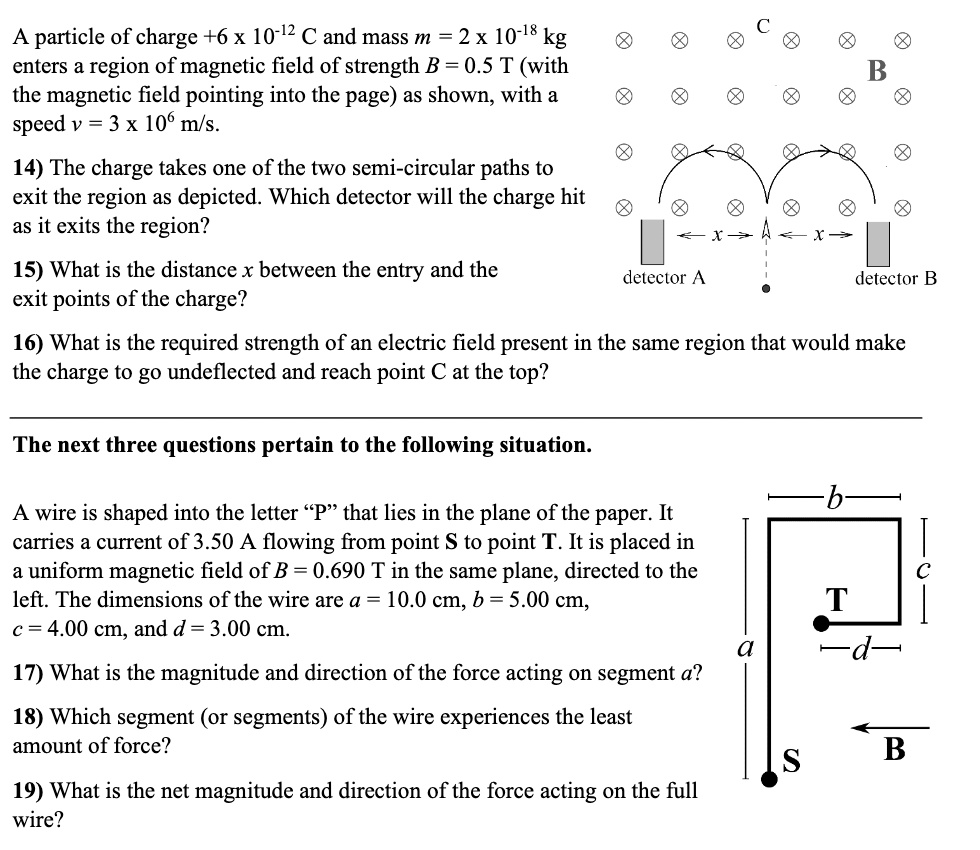 SOLVED A particle of charge +6 imes 10^(12)C and mass m=2 imes 10