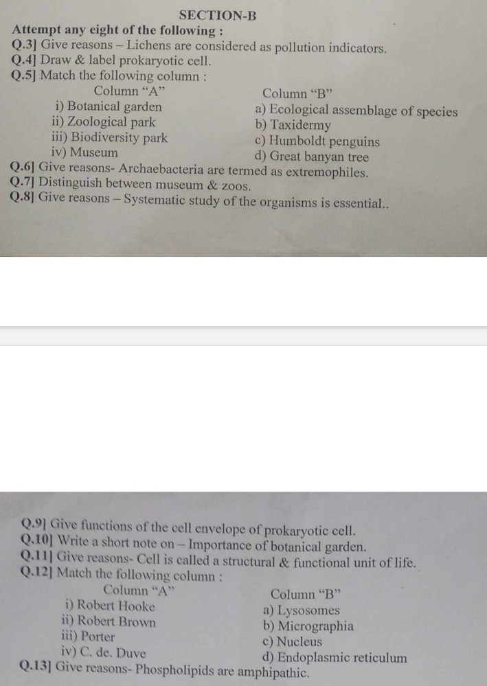 SOLVED SECTIONB Attempt any eight of the following Q.3] Give