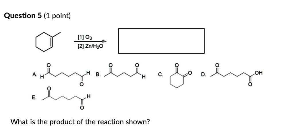Solved Question 5 1 Point 1 O3 2 Znhzo A Oh What Is The