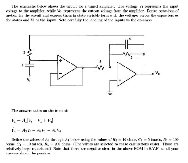 SOLVED The schematic below shows the circuit for a tuned amplifier
