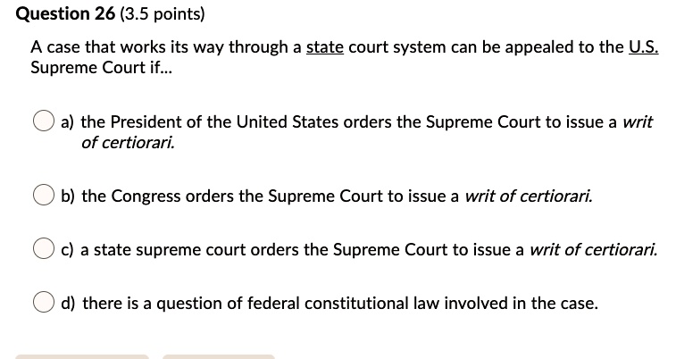 A writ of certiorari by the supreme hotsell court orders