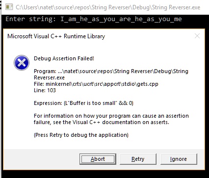 C:ReverserReverser.exe Enter string:...