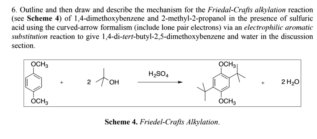 Friedel Crafts Alkylation Of 1 4 Dimethoxybenzene Mechanism