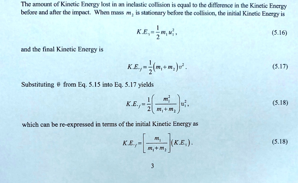 solved-the-amount-of-kinetic-energy-lost-in-an-inelastic-collision-is