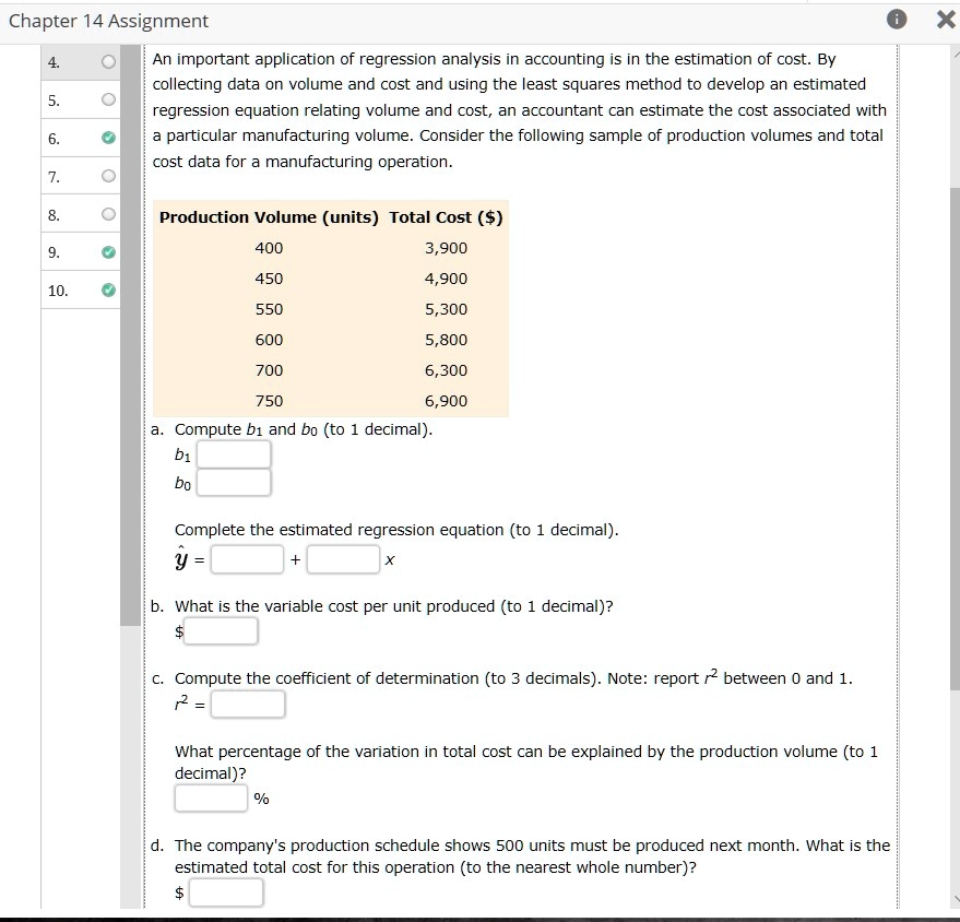 SOLVED: Chapter 14 Assignment An Important Application Of Regression ...