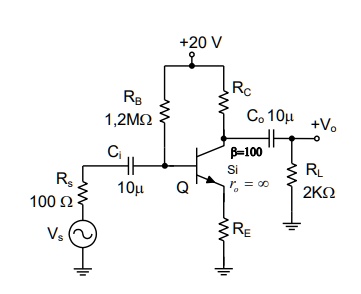 SOLVED: For the silicon transistor used in the amplifier circuit shown ...