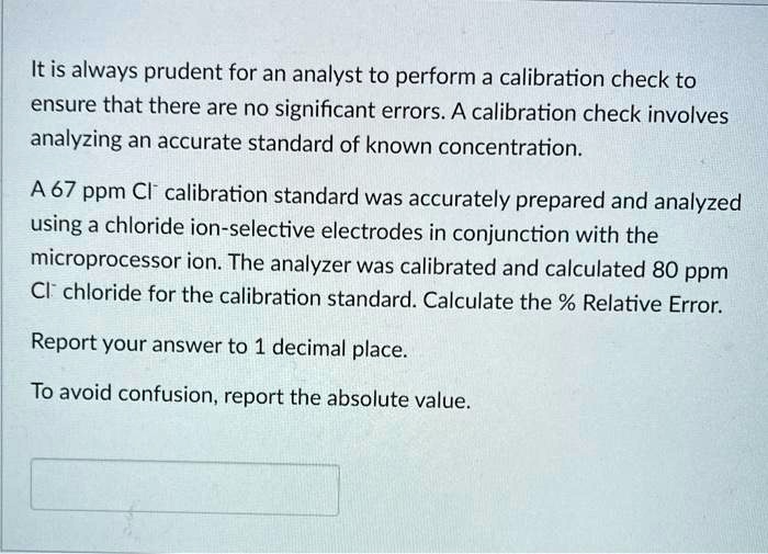 how to calculate ppm error relative error