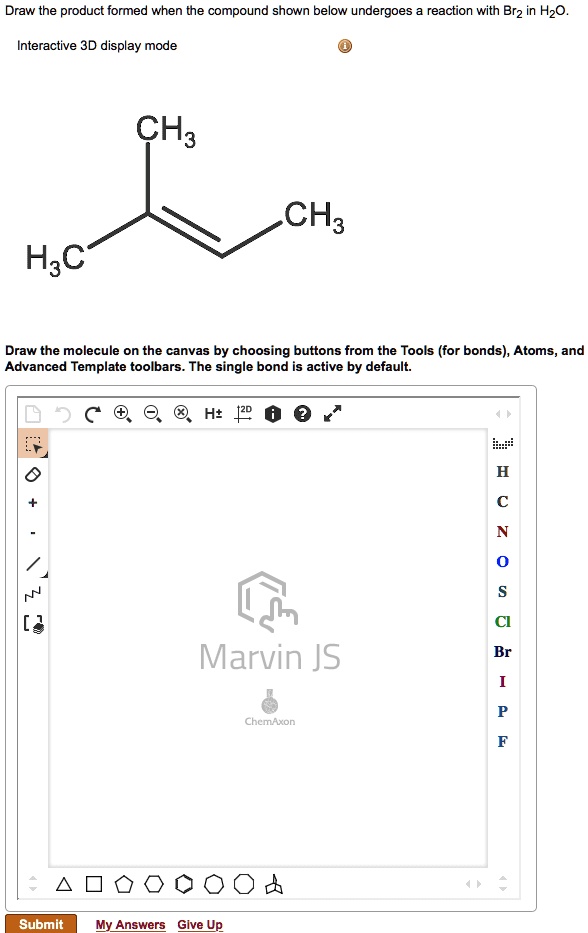 SOLVED: Draw the product formed when the compound shown below undergoes ...