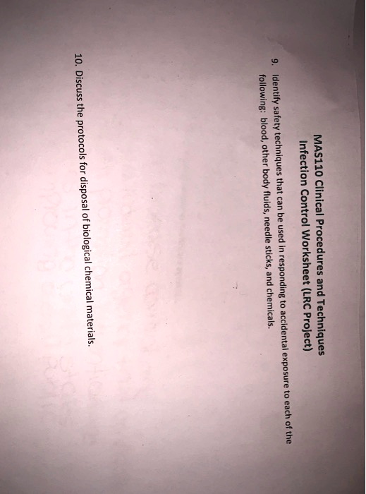 10 discuss the protocols for disposal of biological chemical 
