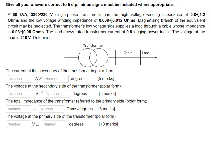 a 60 kva 3300230 v single phase transformer has the high voltage ...