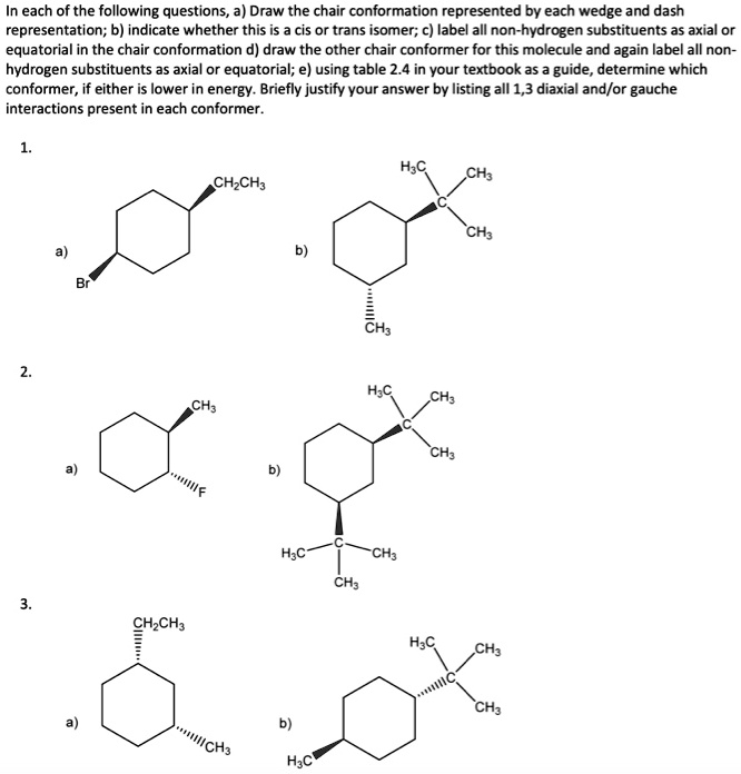 SOLVED In each of the following questions a) Draw the chair