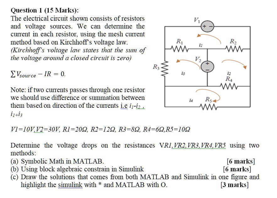 SOLVED The electrical circuit shown consists of resistors and voltage