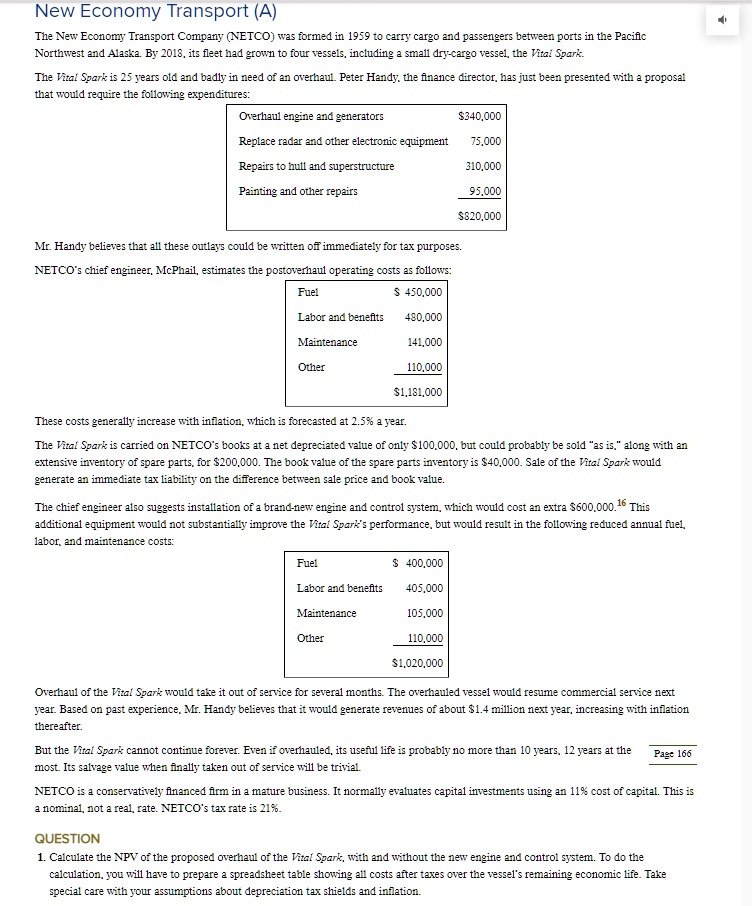 please show all steps and work in depth new economy transporta the new ...