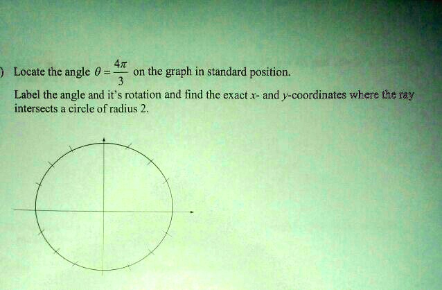 Label Rotation Angle SOLVED: Locate the angle θ on the graph in standard position. Label ...