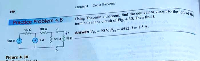 SOLVED: Chapter 4: Circuit Theorems Practice Problem 4.8 Find the ...