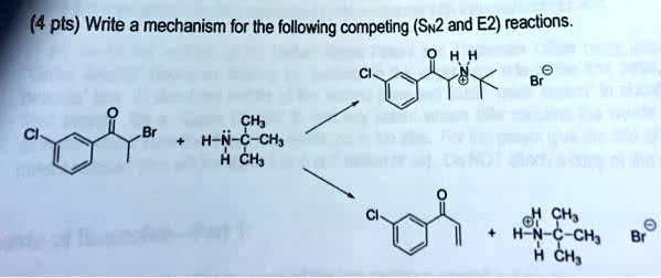 Write a mechanism for the following competing (SN2 and E2) reactions ...