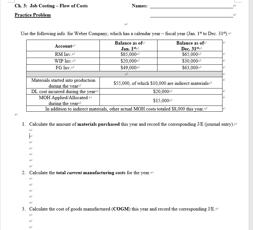 VIDEO solution: 4. Calculate the unadjusted cost of goods sold (COGS ...