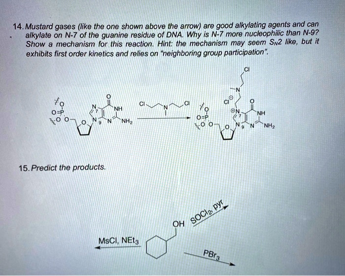 14.Mustard gases (like the one shown above the arrow)… SolvedLib