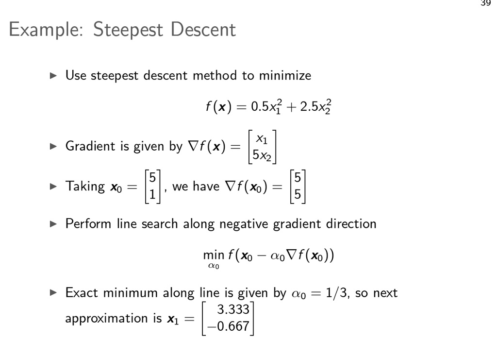 Steepest Descent Method