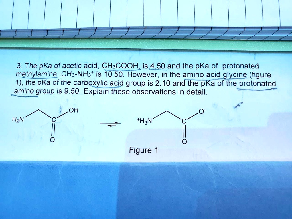SOLVED The pKa of acetic acid, CH3COOH, is 4.50 and the pKa of