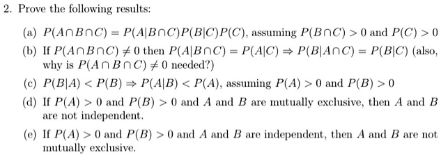 SOLVED Prove the following results a P AnBnc P A B C