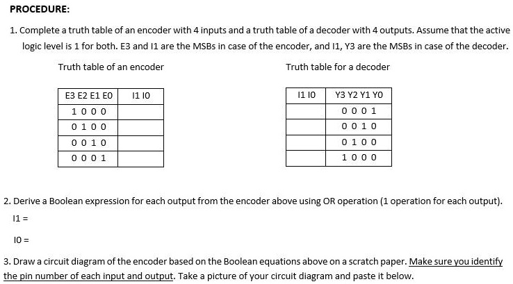 SOLVED: Please do not forget to identify the pin numbers of each input ...