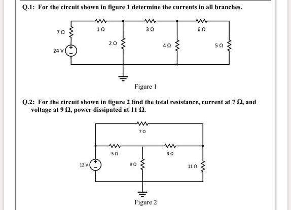 Q.1: For the circuit shown in figure 1 determine the currents in all ...