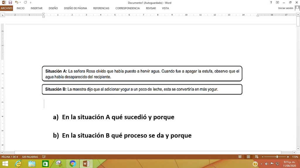 SOLVED: A) En La Situación A Qué Sucedió Y Porque B) En La Situación B ...