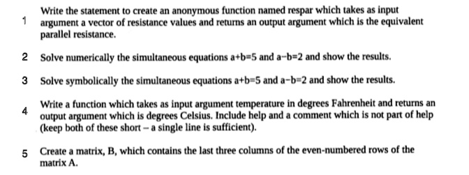 SOLVED: Write the statement to create an anonymous function named ...