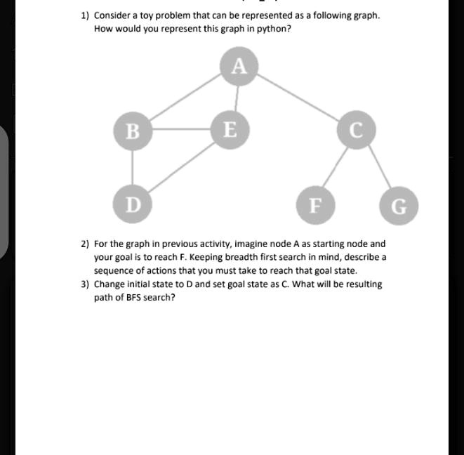 SOLVED Consider a toy problem that can be represented as the following