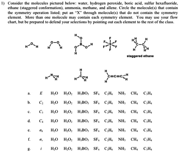 SOLVED Consider the molecules pictured below water, hydrogen peroxide