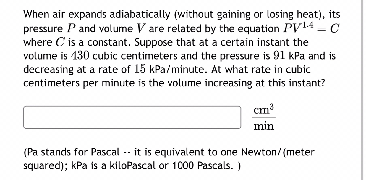 SOLVED When air expands adiabatically (without gaining or losing heat