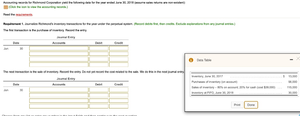 Solved Text Click The Icon To View The Accounting Records Read The Requirements 6952