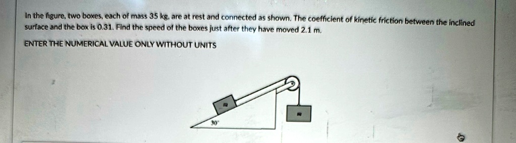 SOLVED: In the figure, two boxes, each of mass 35 kg, are at rest and ...