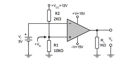 calculate the output voltage of the given circuit below and comment ...