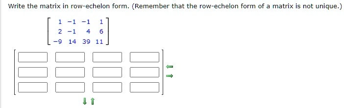 how to calculate the row echelon form of a matrix