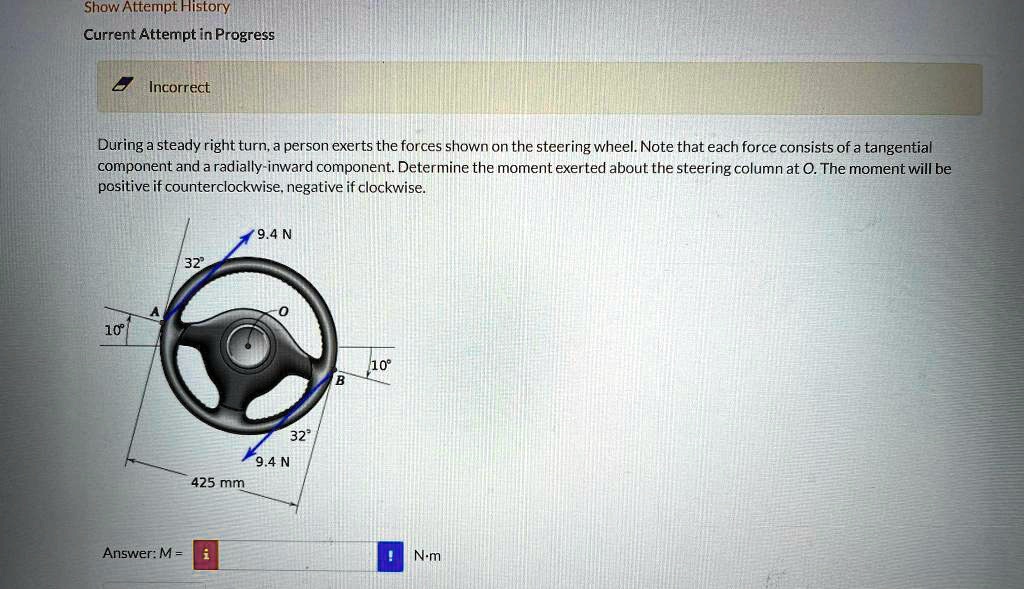 SOLVED During a steady right turn, a person exerts the forces shown on