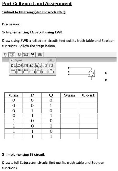 SOLVED: Part C: Report and Assignment #submit to E-learning (due the ...