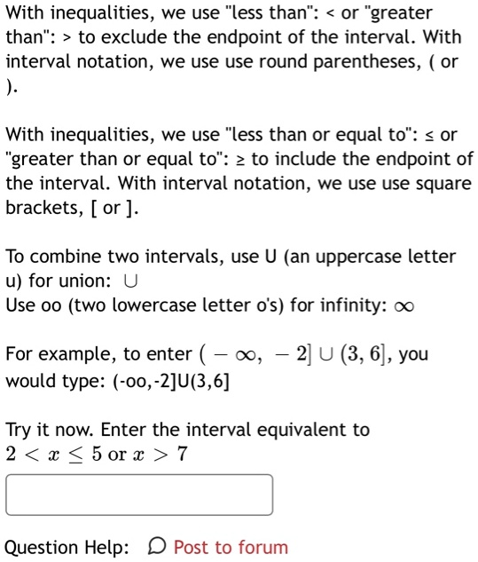 SOLVED: With inequalities, we use "less than"= or "greater than"_ to ...