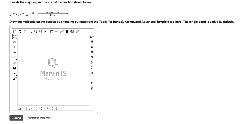 SOLVED Provide the major organic product of the reaction shown below
