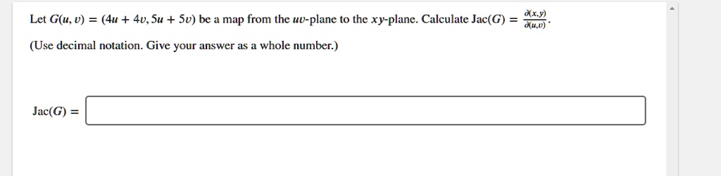 let gu v 4u 4v su sv be calculate jacg j map from the uv plane to the ...