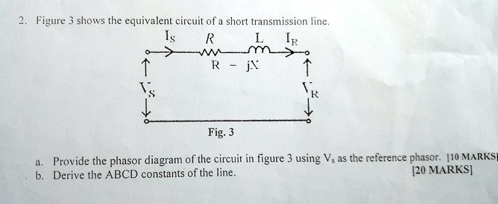 Solved The Power Taken By 2 Figure 3 Shows The Equivalent Circuit Of A Short Transmission Line 5291