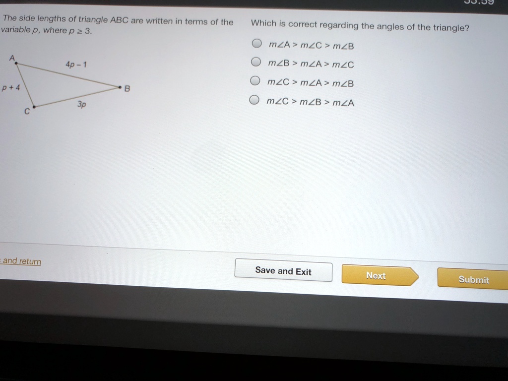 SOLVED 'witch is the correct regarding the angles the angles of the