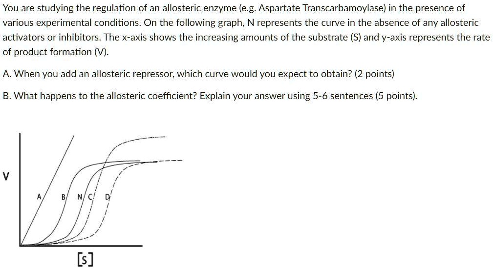 SOLVED You are studying the regulation of an allosteric enzyme (e.g