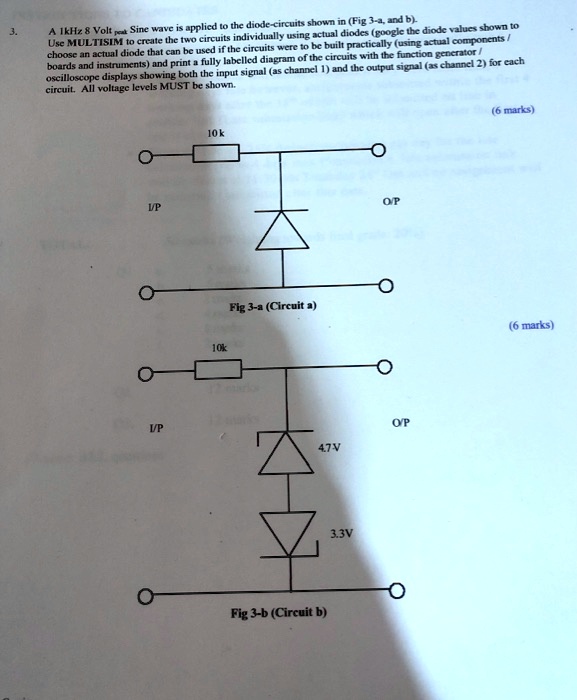 SOLVED Use MULTISIM to create the two circuits individually using
