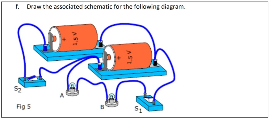 SOLVED: Draw the associated schematic for the following diagram 4 S2 ...