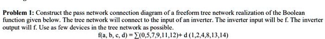 SOLVED: Problem 1: Construct the pass network connection diagram of a ...