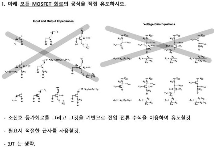 Texts: 1. Directly derive the formula for the following MOSFET circuits ...
