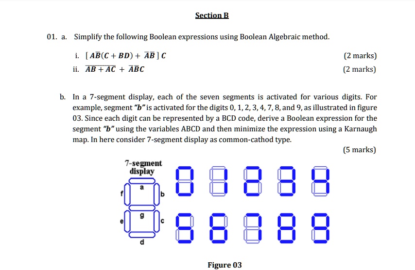 SOLVED: Simplify The Following Boolean Expressions Using Boolean ...